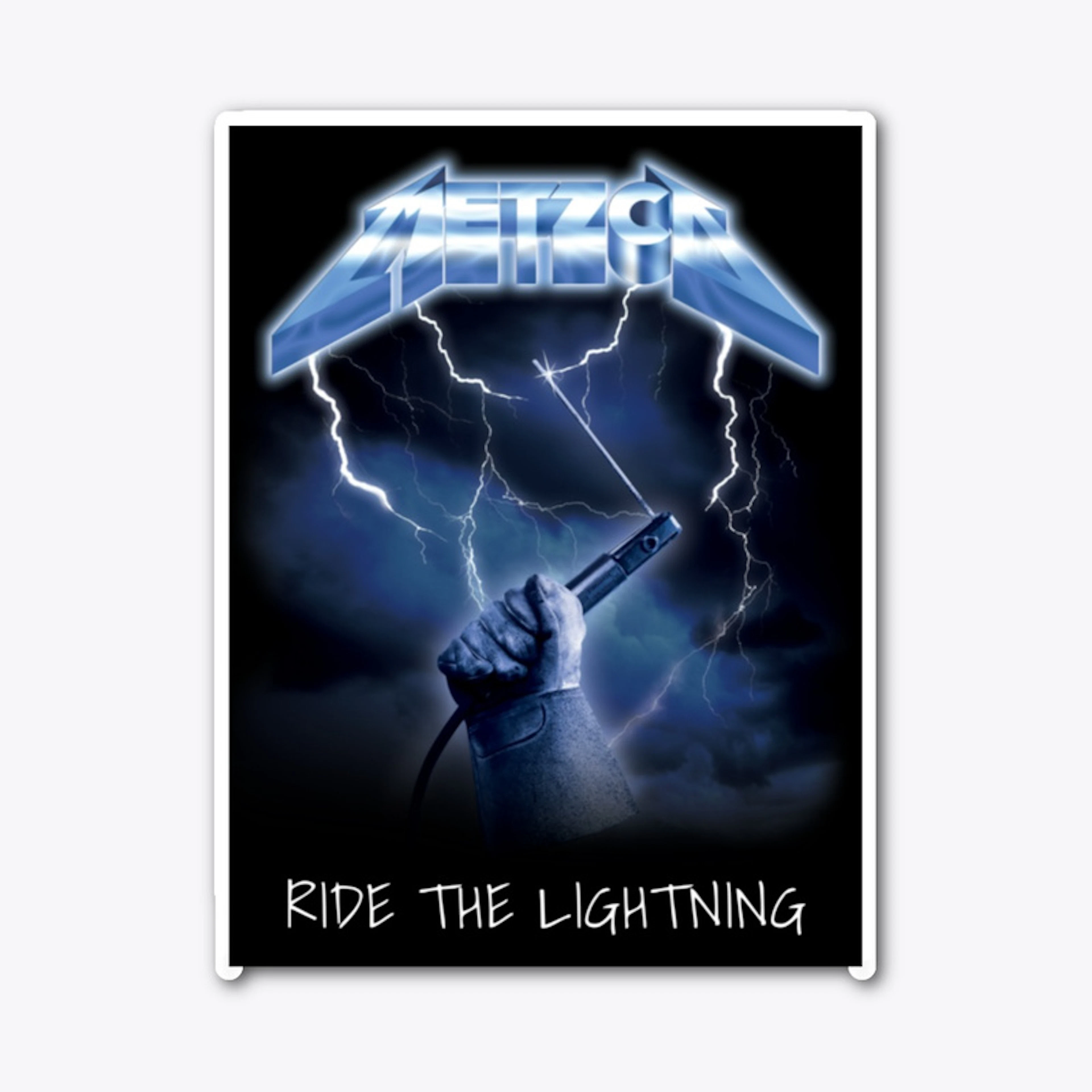 Ride the lightning sticker